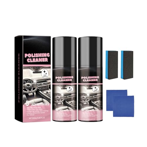 Vexoilux Polishing Cleaner, Car Interior Cleaner Spray, Total Vehicle Interior Detailer Spray Rejuvenation, 100ml Multi-Purpose Cleaner (2Pcs)