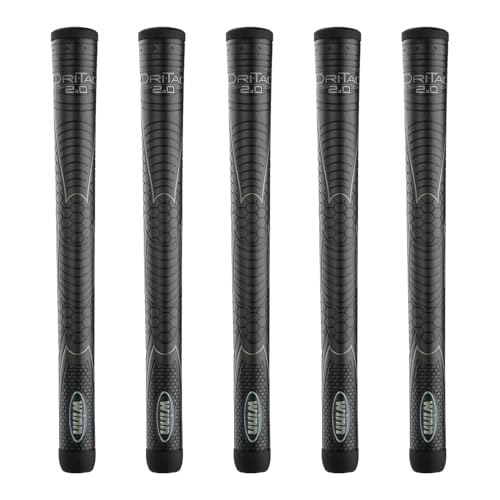 Winn Golf Grips Dri-Tac 2.0 Oversize +1/8" - All Weather Non Slip Soft Cushioned Comfort, Shock Absorption & Durable Dry Polymer – Golf Club Handle Replacement