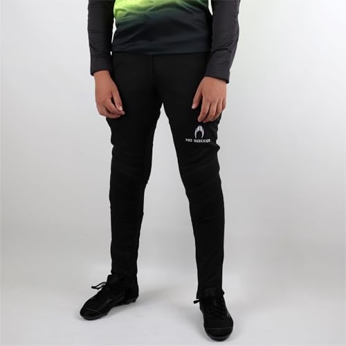 HO Soccer Conjunto de Portero Kid Keeper Set Deep-Sea Lime, Camiseta de Manga Larga con Acolchado y Pantalón Largo con Acolchado, Poliéster, Unisex niños, Lima/Negro, 10