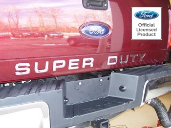 Decal Mods 2008-2016 Tailgate Letters Inserts Inlays Decals Stickers For Ford Super Duty F250 F350 F450 (2008-2016) (Thin Decals) Chrome - Cchr #TOP2