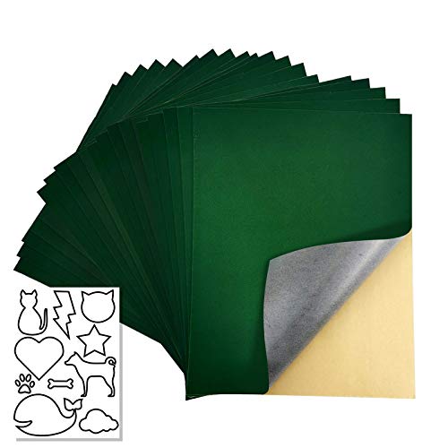 20 Pcs Self Adhesive Velvet Sheet, Self-Adhesive Flannel Fabric for Jewelry Box Lint Lining ((Emerald) by H S D K CREATE YOUR LIFE - Used condition - US$5.91