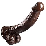 Un Consolador, 27cm Consoladores de Doble Capa de Silicona sexuales Consoladores Grandes - Dildo Realista anales Pene Cock Dong con Potentes Ventosas para Mujer y Hombre