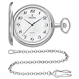 Festina Orologio da Tasca Uomo con Catena - Acciaio Inossidabile 316L - Movimento al Quarzo - Stile...