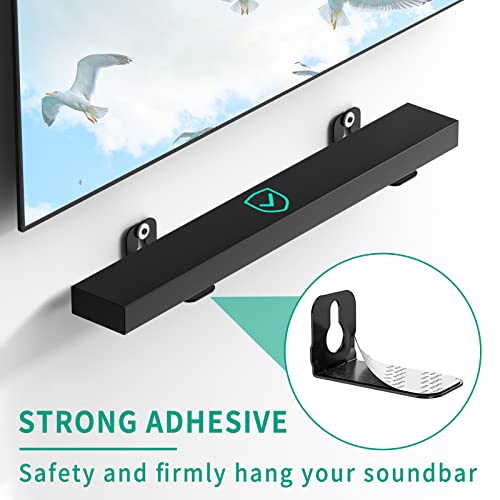 Notiela Universal Soundbar Wall Mount Bracket Floating Wall Shelf For Samsung, Sony, Lg, Nakamichi, Polk Audio, Vizio, Roku, Onn Soundbar Mount Mounting Bracket Sound Bar Mount Under Tv #TOP3