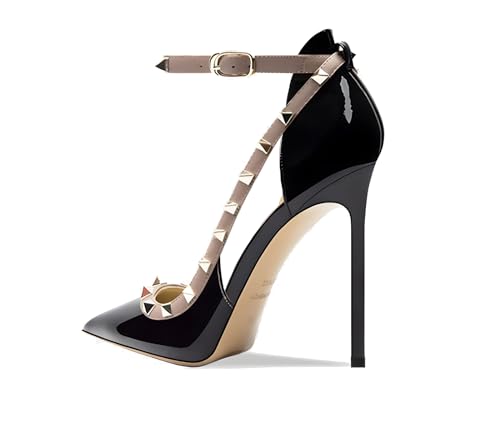 Image of Women's Pointed-Toe Bag-Toe Strappy High-Heeled Shoes Sexy Stiletto Pumps