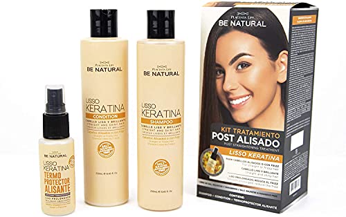 Be Natural Pack Tratamiento Post Alisado Placenta Life Lisso Keratina