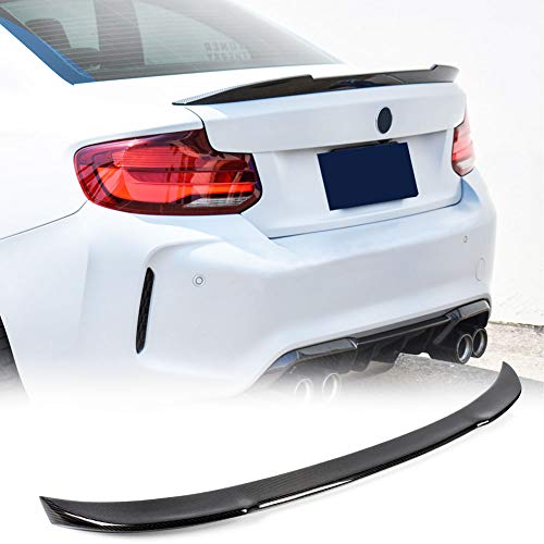 MCARCAR KIT Real Carbon Fiber Trunk Spoiler for BMW 2 Series F22 Coupe and F87 M2 2014-2020 Rear Boot Lid Highkick Tail Wing Lip 220i 228i 230i M235i M240i, NOT for M2 Competition (Style C)