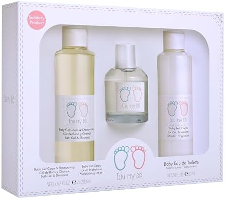 Eau My BB!, Three-Piece, Set, for Newborns, Infants, Babies, Eau De Toilette, EDT, 2.02oz, 60ml, Shampoo, Shower Gel, 6.8oz, 200ml, Body Lotion, 6.8oz, 200ml, Made in Spain, by Air Val International