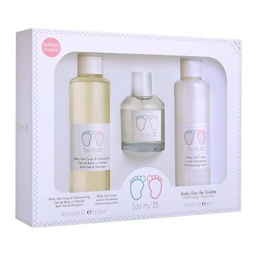 Eau my BB set Eau de Toilette 60ml, Gel de Baño y Champú 200ml y Loción Hidratante 200ml