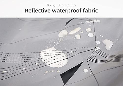 Yealay Large Dog Raincoat Reflective Dog Jacket Waterproof Dog Poncho For Medium Large Dogs Adjustable Tape Dog Slicker Stylish Lightweight Pet Rain Jacket Outdoor Use #TOP4