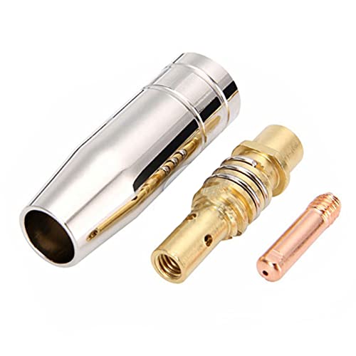 Mig Gas Nozzle, 3Pcs 15Ak Gas Nozzle Mig Welding Nozzle Welder Torch Nozzles Copper Contact Tip Connecting Rod Mag Welding Torch Parts #TOP14