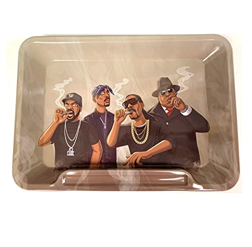 Wise Skies Vassoio per rollare, in metallo, accessori per fumo,