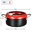 Frying pan with thermometer Tempura Fryer Pot, Mini Deep Fry Pan with Drainer Mini Deep frying pan with oil frying pan 8 IN