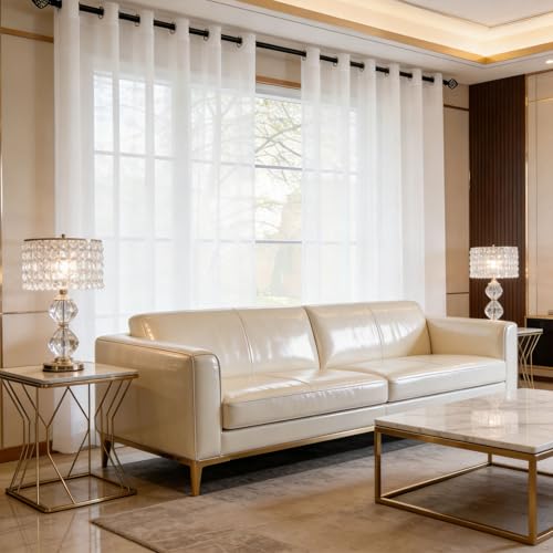 Rideaux voilages de separation translucides blancs pour chambre enfant