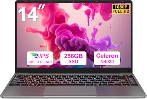 bvate Ordenador Portátil 14 Pulgadas Win 11 con 5G WiFi,6GB RAM 256GB SSD Expansión SSD 1TB（Up to 2.8Ghz）,BT4.2 3.0 Transmisión Puerto 1920×1080 Portátiles FHD Buenos & Mini Puerto Multimedia -Gris-C