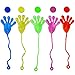 PORAFUK 46 Pieces Vinyl Stretchy Sticky Toys Assorted Novelty Large Sticky Hands, Hammer, Lizards, Skull and Flying Frog for Children Kids Party Favors, Birthdays