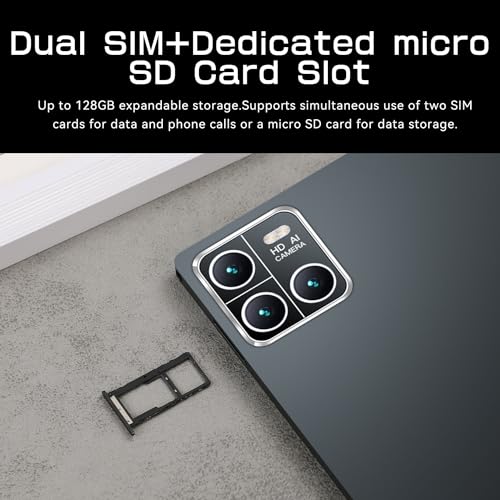 Tablet PC de 10,1 polegadas Android 13, 12GB RAM 512GB ROM, 24MP 32MP Dual Cam, 2560 x 1600 IPS, WiF