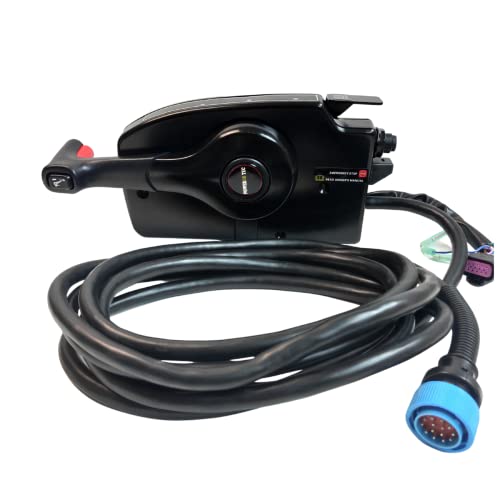 881170A13-4000 side mounted for mercury outboard engine throttle remote control box 4 stroke 14pin with 5m Harness & power trim switch