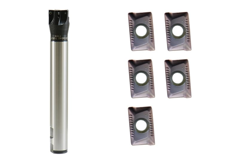 Image of Shars 1-1 /4 inch 90 Degree Square Shoulder Indexable End Mill with 5 PCS of APKT 1003 Inserts 404-2862W+404-6960(5) P[