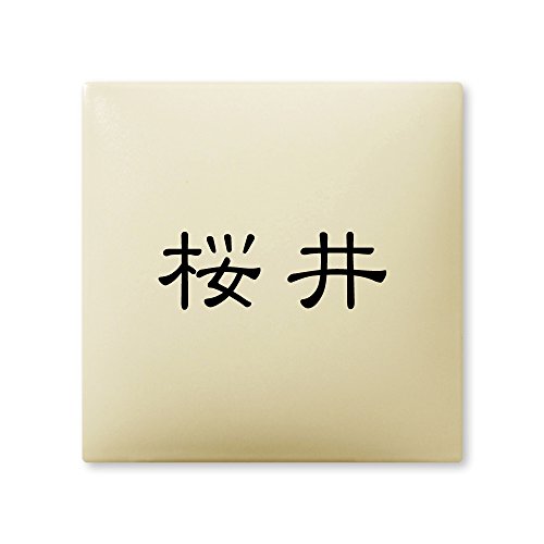 丸三タカギ 彫り込み済表札 【 桜井 】 完成品 アークタイル AR-1-1-1-桜井
