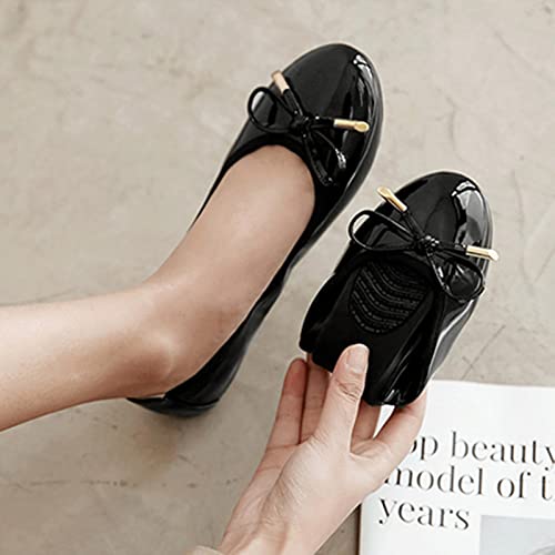 Julymens Women's Cute Bowknot Ballet Flats Comfortable Soft Sole Walking Shoes2