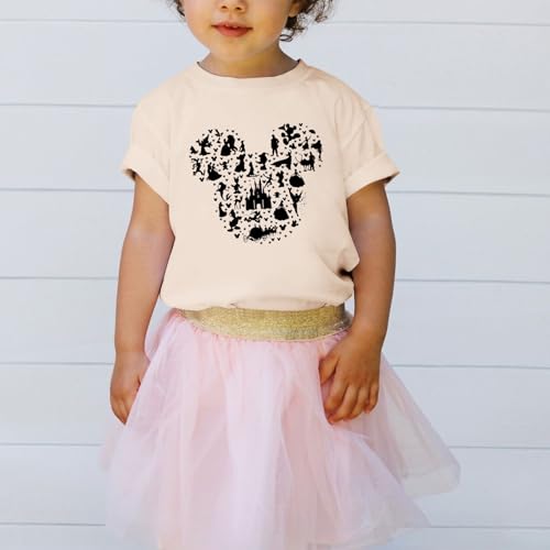 Image of Castle Fairy Shirt for Girls Cute Graphic Tee Kids Toddler Holiday Vacation T Shirts Trip Short Sleeves Summer Tops
