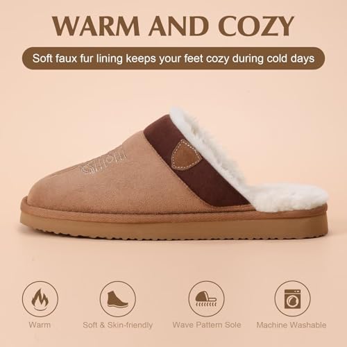 OOW Cowboy Boot Slippers for Mens Western House Slippers Indoor and Outdoor Square Toe2