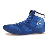 ▶【Performance Premium】 Ces chaussures de lutte NYKJBD offrent des performances agiles et sont fabriquées avec une tige en mesh respirant et une semelle en caoutchouc qui offre une traction et une adhérence ferme.