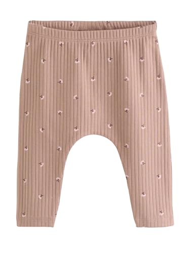 NEXT Baby Mädchen Standard 6-teiliges Set mit Langarmshirt und Leggings Pink/Cream/Brown Print 56-62