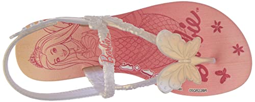 Barbie Casa NA Árvore Sandalia Rasteira, Meninas, ROSA/BRANCO PEROLADO, 30
