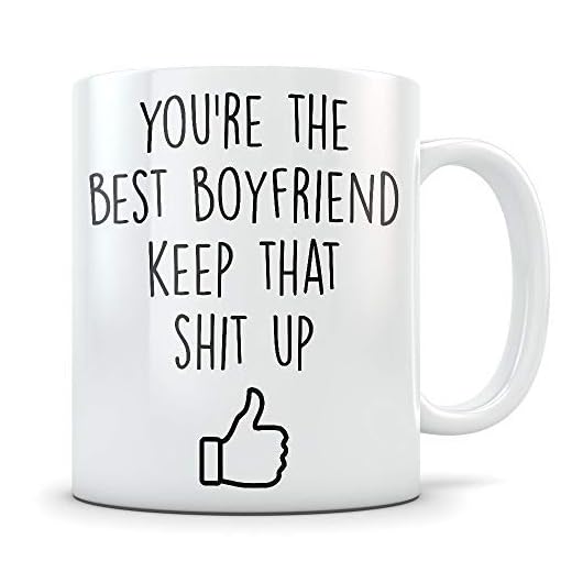 Bästa pojkvännen mugg rolig gåva till världens bästa BF Ever denna fantastiska skämt kaffekopp är ett stort par kärlek tema årsdag presentidé