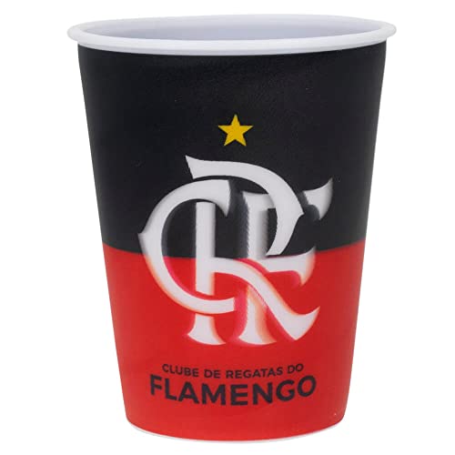 Jogo com 2 Copos De Plástico 3d Flamengo 400ml