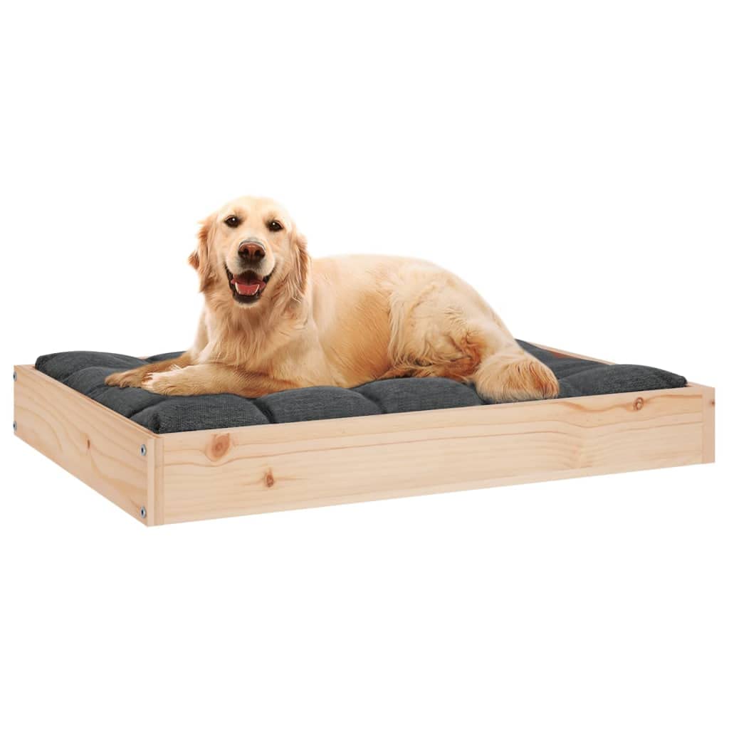 Cuccia per cani, 71,5 x 54 x 9 cm, in legno di pino massiccio con telaio robusto, design minimalista, fondo antiscivolo, adatta come posto letto, lettino per cuccioli