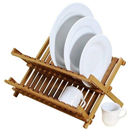 Natural Living Bamboo Collapsible Dish Rack