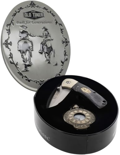 image for Old Timer Folding Knife & Pocket Watch Gift Set – Schrade 1227062 �