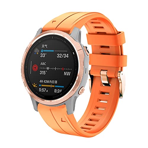 Correa de silicona premium de 20 mm para Garmin Fenix 7S con acabado suave ágata 5