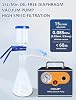 Bomba de vacío de diafragma sin aceite ajustable 15L/min para laboratorio, filtración y desgasificación | Universal 110V-220V, libre de aceite, bajo ruido, 0.085MPa, con 2 mangueras de silicona para filtración de laboratorio, recuperación de solventes y desgasificación de resinas 6