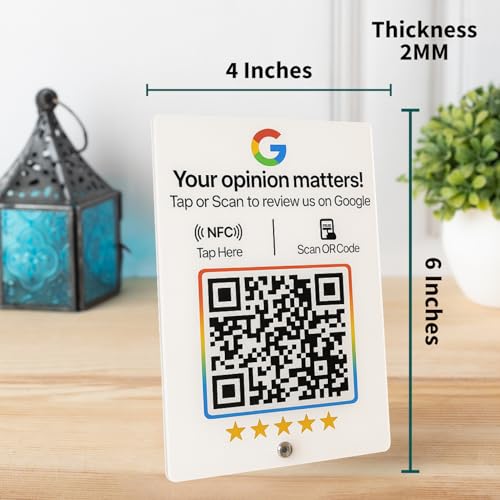 tinydabba 2mm Acrylic NFC and QR Review Standee 4x6 inch by tinydabba - 6