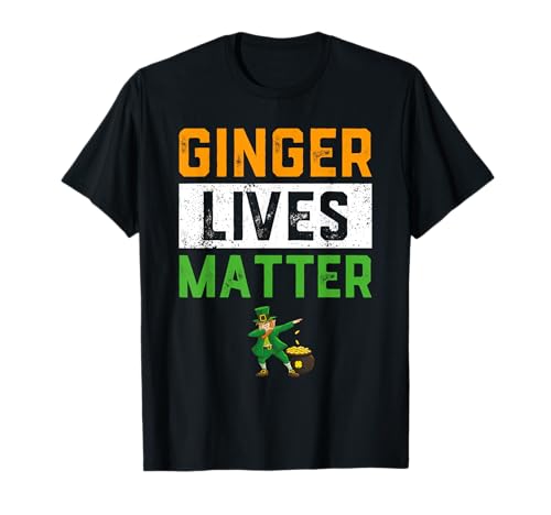 Ginger Lives Matter Shirt Kids Funny Dabbing St Patricks Day T-Shirt