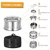TOMSHOO Camping Stove, Portable Folding Windproof Wood Burning Stove Compact Stainless Steel Alcohol Stove Outdoor Camping Hiking Backpacking Picnic BBQ