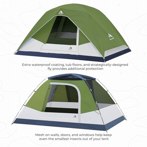 Camping Tent,2/4/6 Person Tent with Rainfly & Large Mesh Windows, Waterproof, Easy Setup - Tents for Family,Camping, Hiking,Backpacking and Outdoor image 4