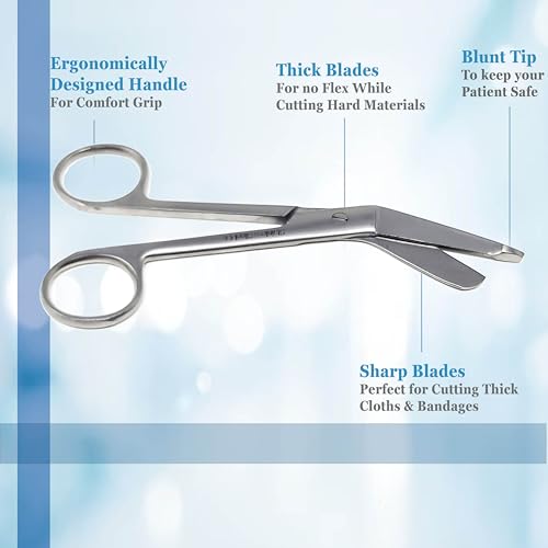 A2Z SCILAB Medical Student Exam Kit - 5-Piece Assessment and Diagnostic Set - Reflex Hammer, C128 and C512 Tuning Forks, Pupil Gauge, Bandage Scissors – Perfect for Medical Students! (Set of 5pc) - Thumbnail 4