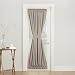 Sun Zero Barrow Energy Efficient Door Panel Curtain with Tie Back, 54" x 72", Stone