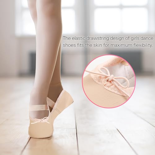 Ballet Shoes for Girls, Leather Ballet Slippers for Toddlers/Kids/Women2