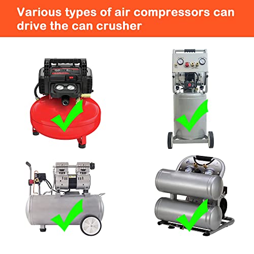 Pneumatic Can Crusher, Aluminum Can Crushers For Recycling, Multi-Load 6 Cans Design, Simple And Fast Operation, Countertop Installation #TOP5