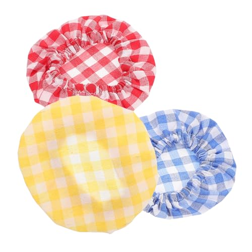 EXHUMKY 6 Tapas para Tanque De Fermentación, Tapas para Recipientes, Tapas De Tela para Frascos, Tapas Reutilizables para Latas, Tapas para Frascos De, Tapas para Tazas, Tapas Elásticas,