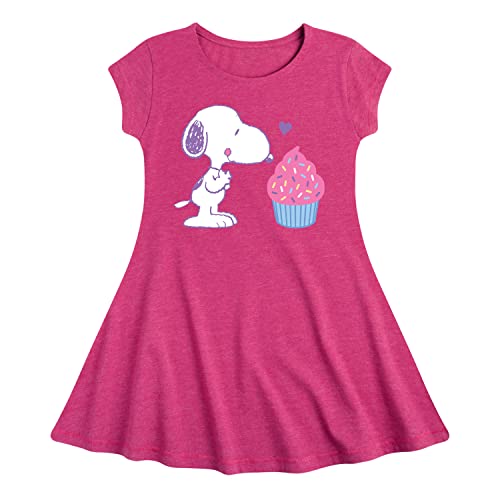 HYBRID APPAREL - Peanuts - Snoopy Heart Cupcake - Youth Girls Fit & Flare Dress