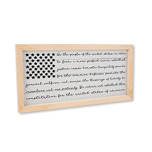 We The People Flag Framed Wall Art 1776 Constitution American Wall Art Rustic Made In Usa F1-07140010017 #TOP9