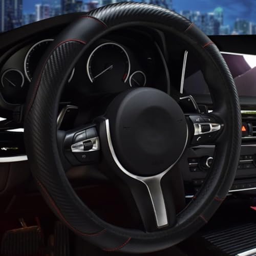 Image of Sport Microfiber Leather Car Steering Wheel Cover for Lifan Marveii Myway 2016 2017 2018 | Ergonomic Soft Grip Anti-Slip Breathable Protector