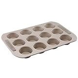 Farberware Soft Touch Nonstick Bakeware 12-Cup Muffin and Cupcake Pan, Champagne